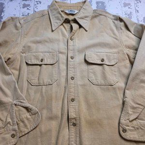 2377 Woolrich Yellow Men's LS Flannel Button Down Size XL‎